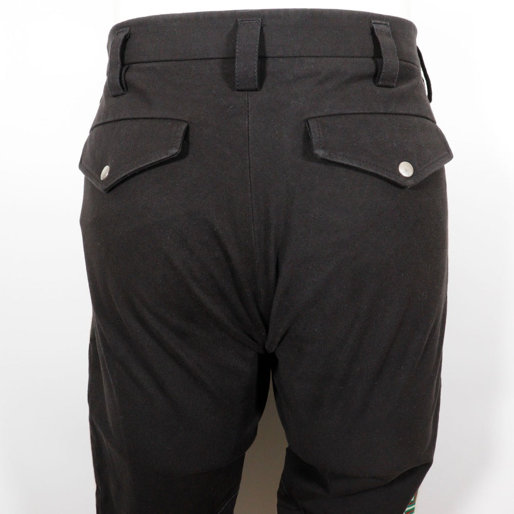 GUCCI Pants 495695 Cotton, Polyurethane black 18Stainless Steel Sideline gabardine stretch pants mens 46 Used Authentic