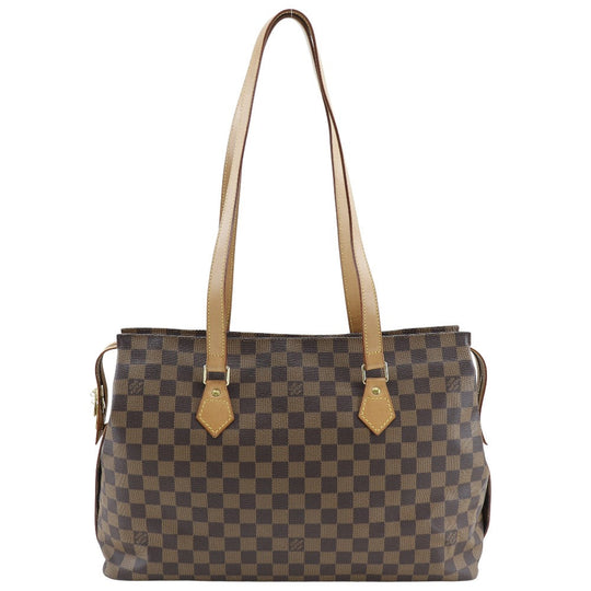 LOUIS VUITTON Tote Bag N99037 Damier canvas Brown Columbine Women Used Authentic