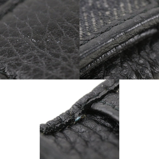 GUCCI Long Wallet Purse 143391 leather black unisex(Unisex) Used Authentic