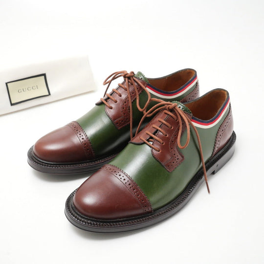 GUCCI Other shoes 496259 leather Green / brown mens 5 Used Authentic
