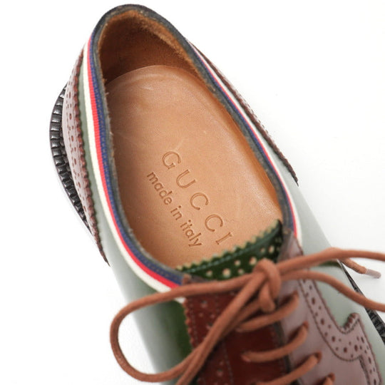 GUCCI Other shoes 496259 leather Green / brown mens 5 Used Authentic