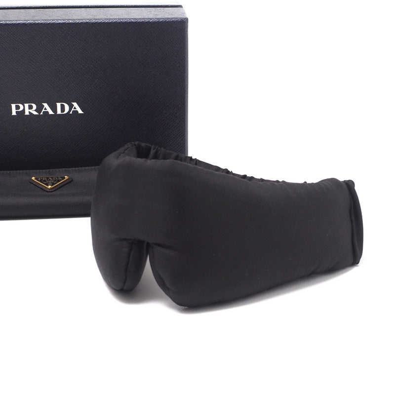 PRADA Travel case Satin black Eye Mask Case mens(Unisex) Used Authentic