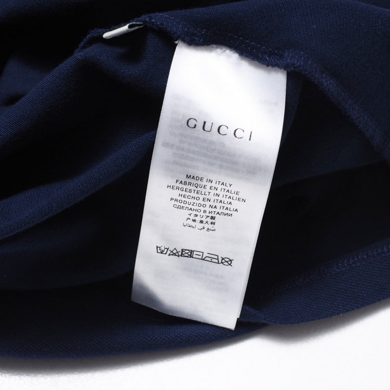 GUCCI one piece cotton Navy Girls 12 Used Authentic