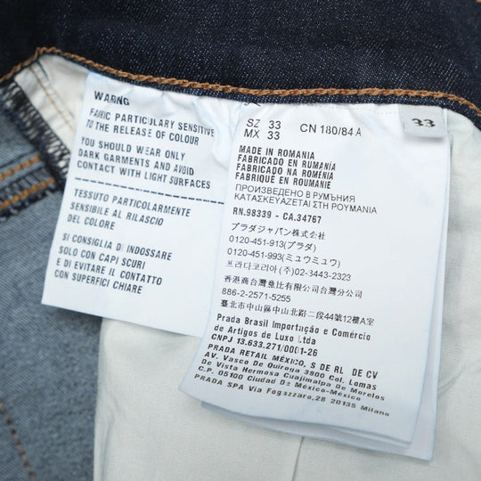 PRADA Pants cotton Navy mens 33 Used Authentic