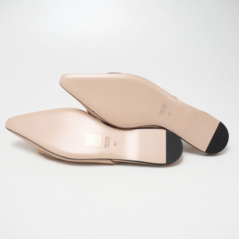 GUCCI pumps 626725 leather beige Women 37 Used Authentic