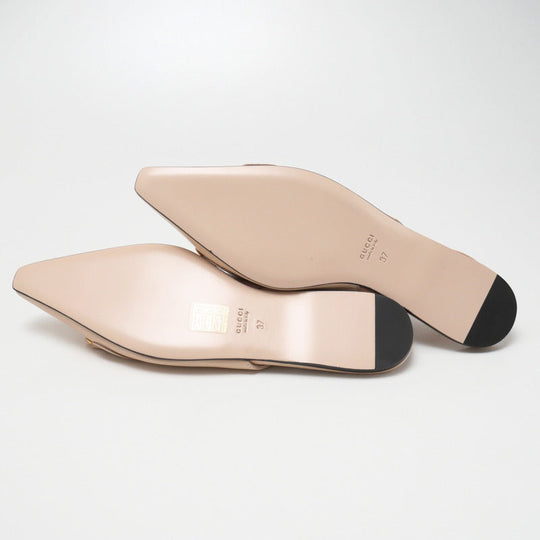 GUCCI pumps 626725 leather beige Women 37 Used Authentic