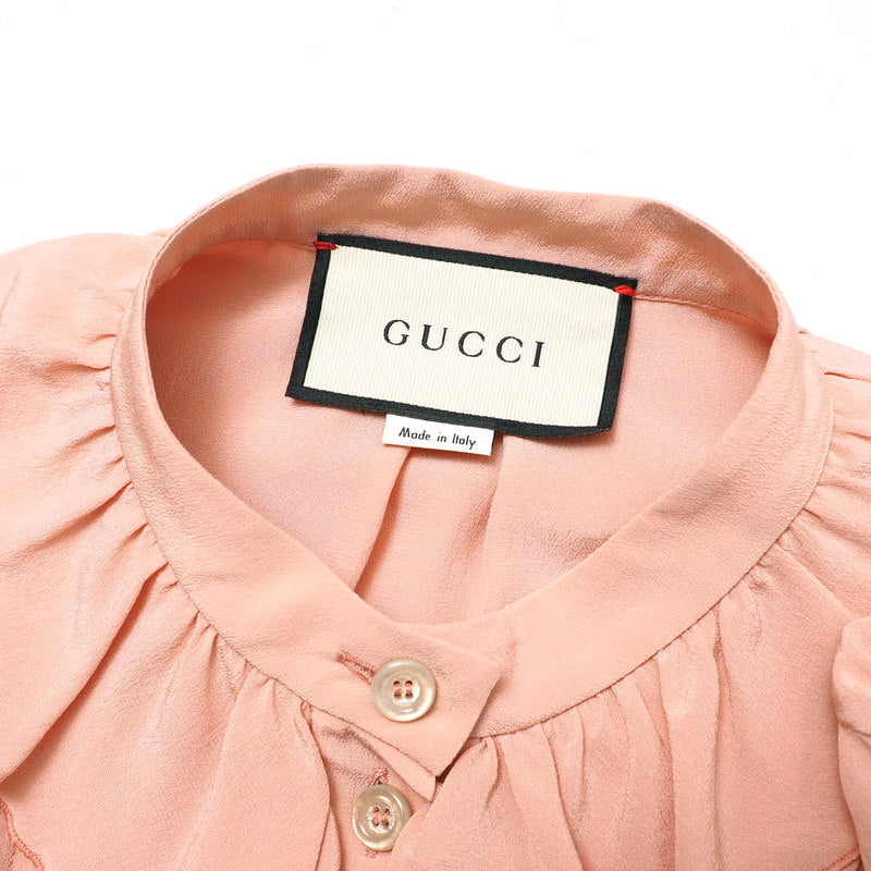 GUCCI blouse 544889 silk pink Women 42 Used Authentic