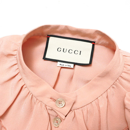 GUCCI blouse 544889 silk pink Women 42 Used Authentic
