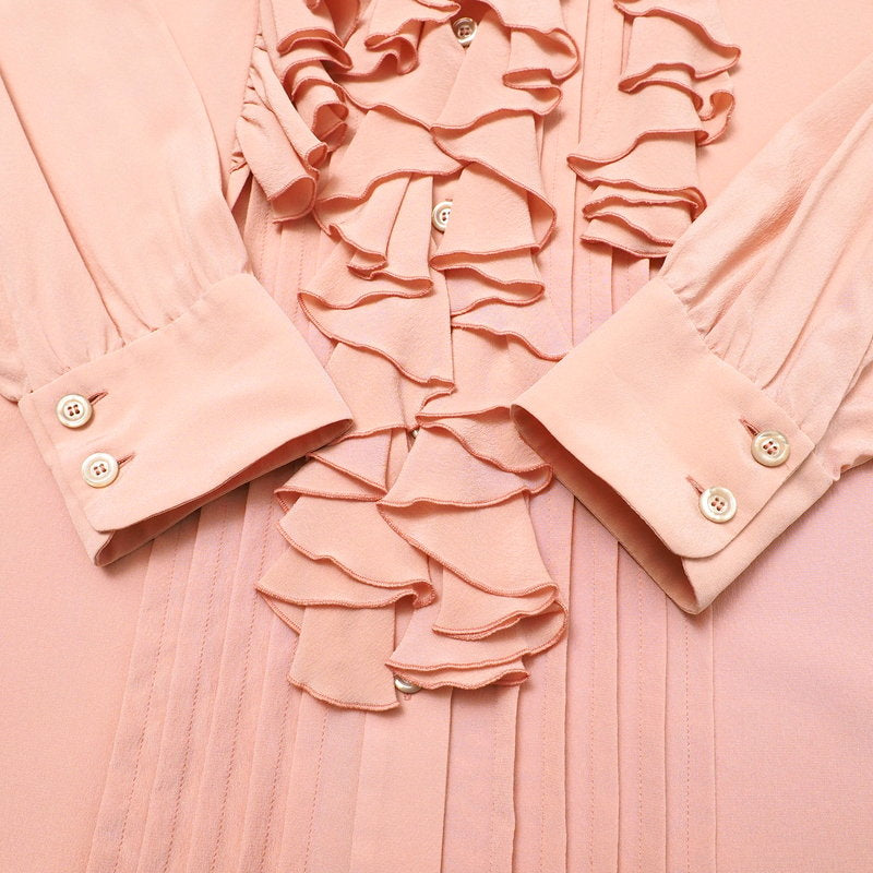 GUCCI blouse 544889 silk pink Women 42 Used Authentic