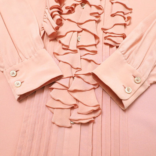 GUCCI blouse 544889 silk pink Women 42 Used Authentic