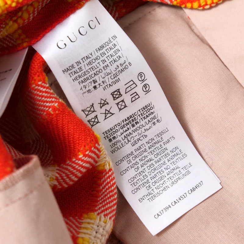 GUCCI Shorts 609574 tweed Orange x yellow Women 42 Used Authentic
