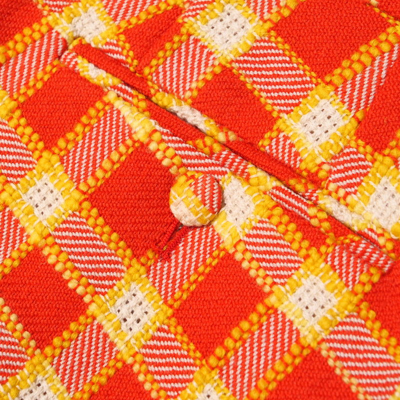 GUCCI Shorts 609574 tweed Orange x yellow Women 42 Used Authentic