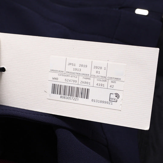 GUCCI Pants 524709 97% rayon, 3% polyurethane Navy/White x Bordeaux Women 42 Used Authentic