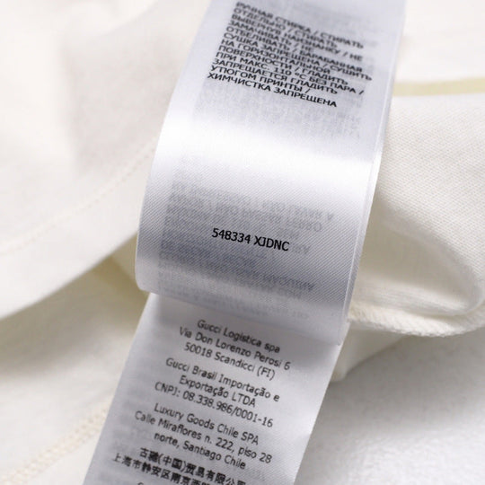 GUCCI Short sleeve T-shirt 548334XJDNC cotton Ivory mens XS�i170/88A�j Used Authentic