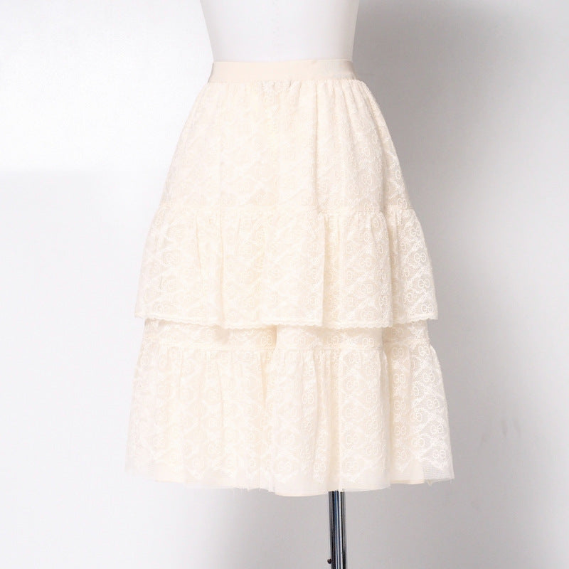 GUCCI Mini skirt 657779 race Ivory Girls 10 Used Authentic