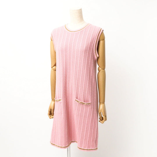 GUCCI one piece 658350 knit Pink / Gold Women S Used Authentic