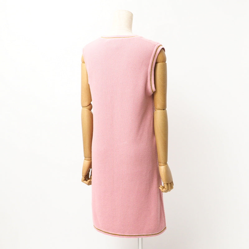 GUCCI one piece 658350 knit Pink / Gold Women S Used Authentic