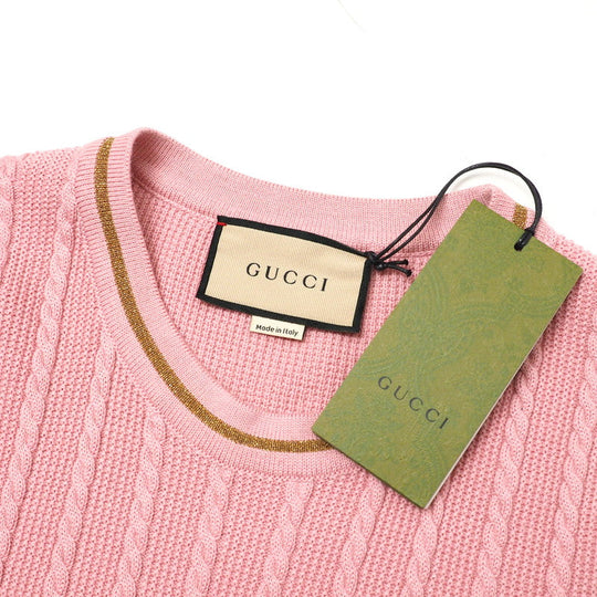GUCCI one piece 658350 knit Pink / Gold Women S Used Authentic