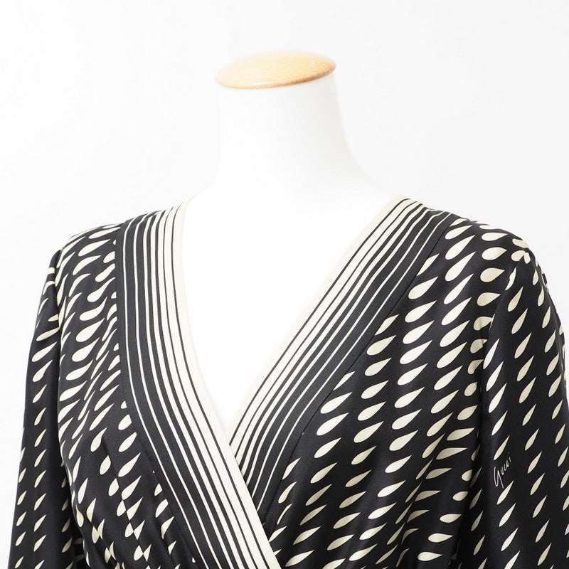 GUCCI one piece 643440 silk Two-tone (black) 42 (170/92Y)