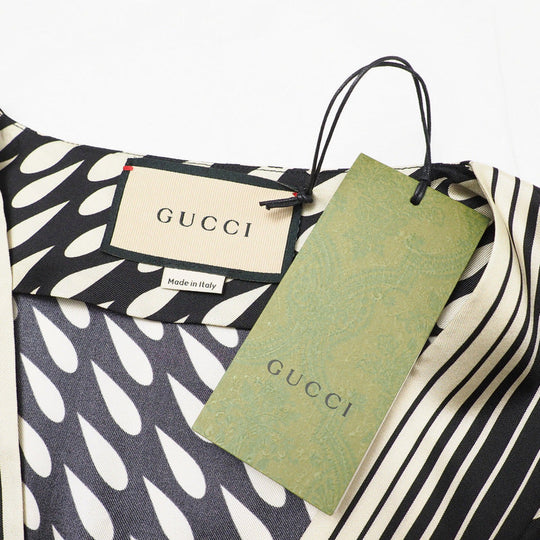 GUCCI one piece 643440 silk Two-tone (black) 42 (170/92Y)