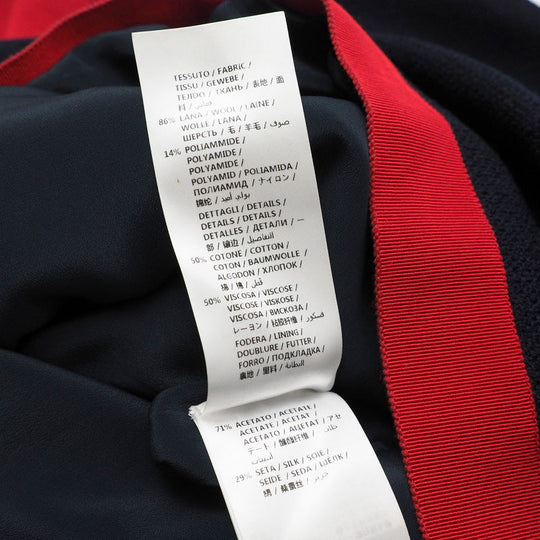 GUCCI one piece 550784 86% wool, 14% nylon Navy x red Women 42 Used Authentic