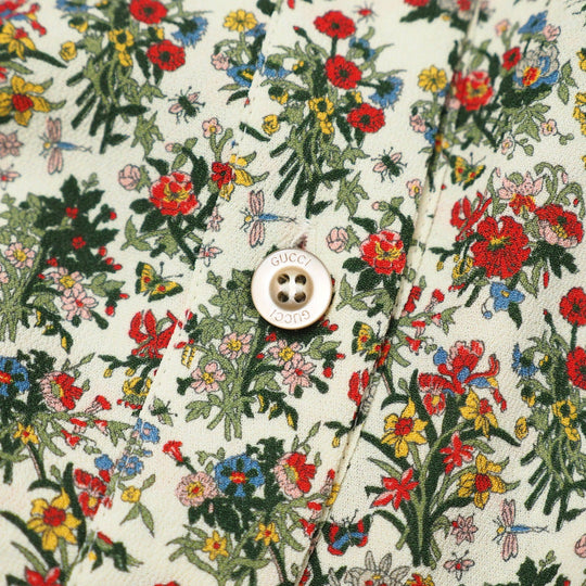 GUCCI one piece 633291 Rayon Beige/Green/Red/Yellow Women 42�i170/92Y�j Used Authentic