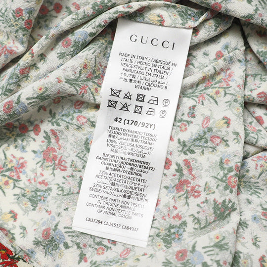 GUCCI one piece 633291 Rayon Beige/Green/Red/Yellow Women 42�i170/92Y�j Used Authentic