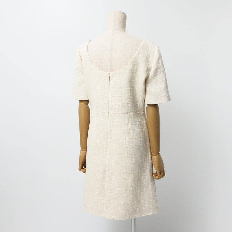 GUCCI one piece 631480 tweed Ivory Women 42 Used Authentic