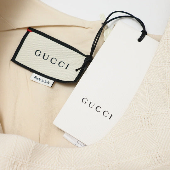 GUCCI one piece 631480 tweed Ivory Women 42 Used Authentic