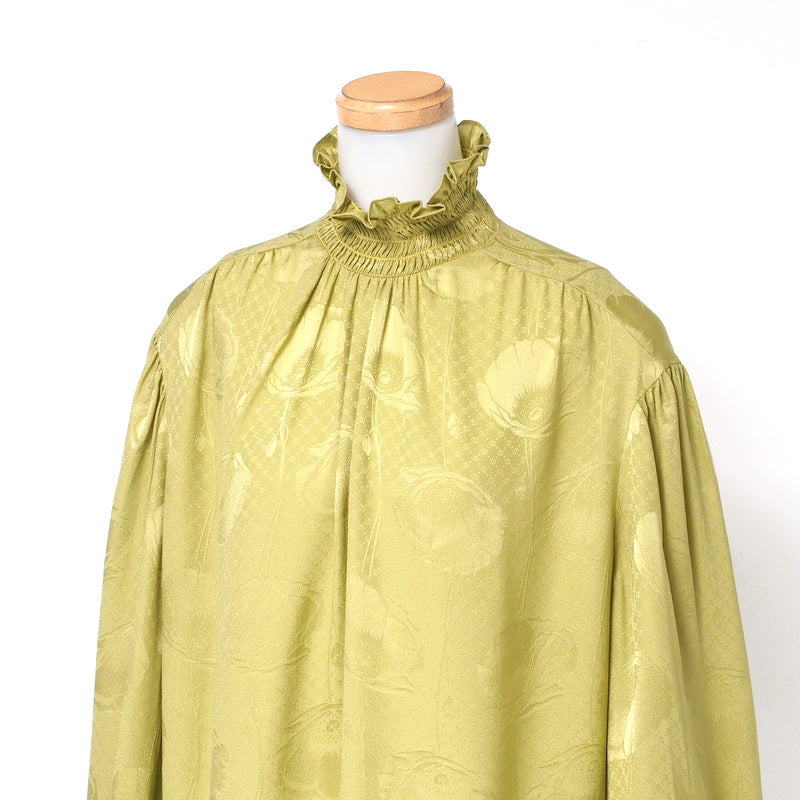 GUCCI blouse 592453 silk green Women 42 Used Authentic