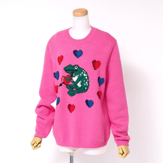 GUCCI sweater 579956 wool pink Women S Used Authentic