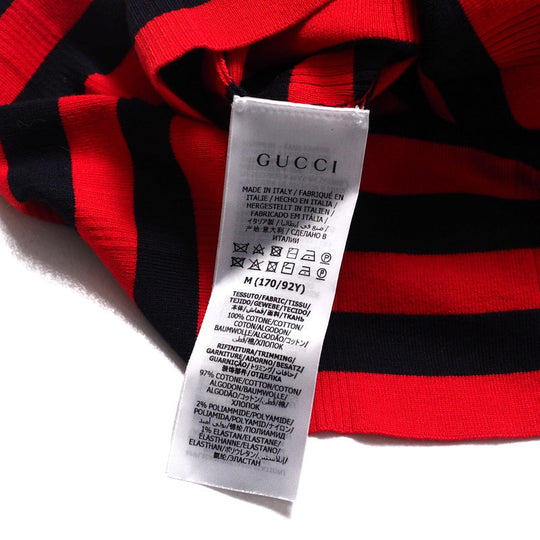 GUCCI one piece 657895 cotton Navy / Red Women M Used Authentic