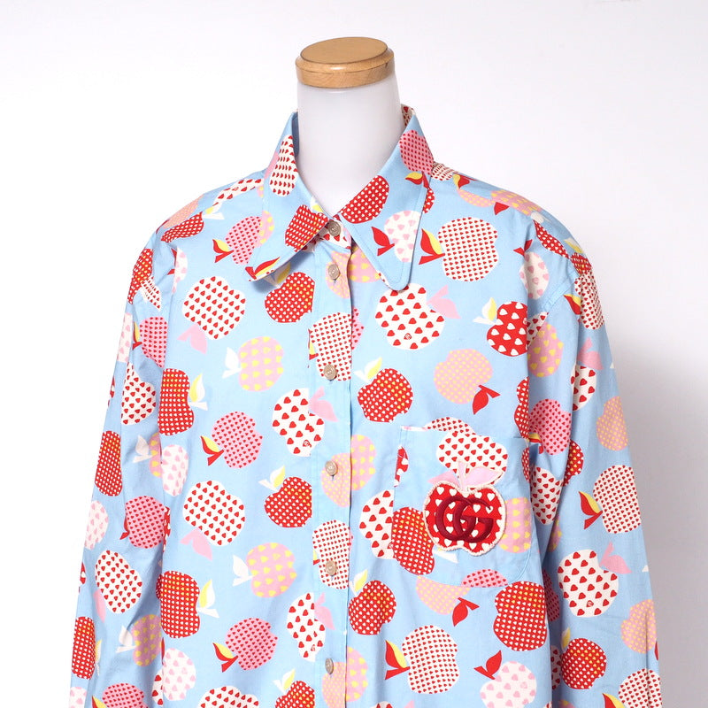 GUCCI one piece 663365 cotton Light blue Women 40 Used Authentic