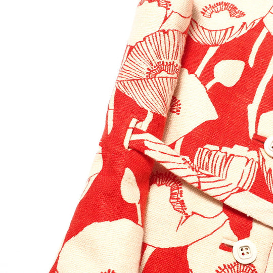 GUCCI Vest 652265 silk Red / beige Women 38 Used Authentic