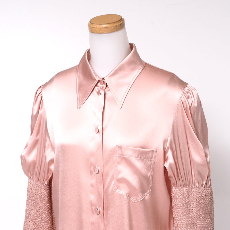 GUCCI blouse 642390 silk pink Women 42 Used Authentic