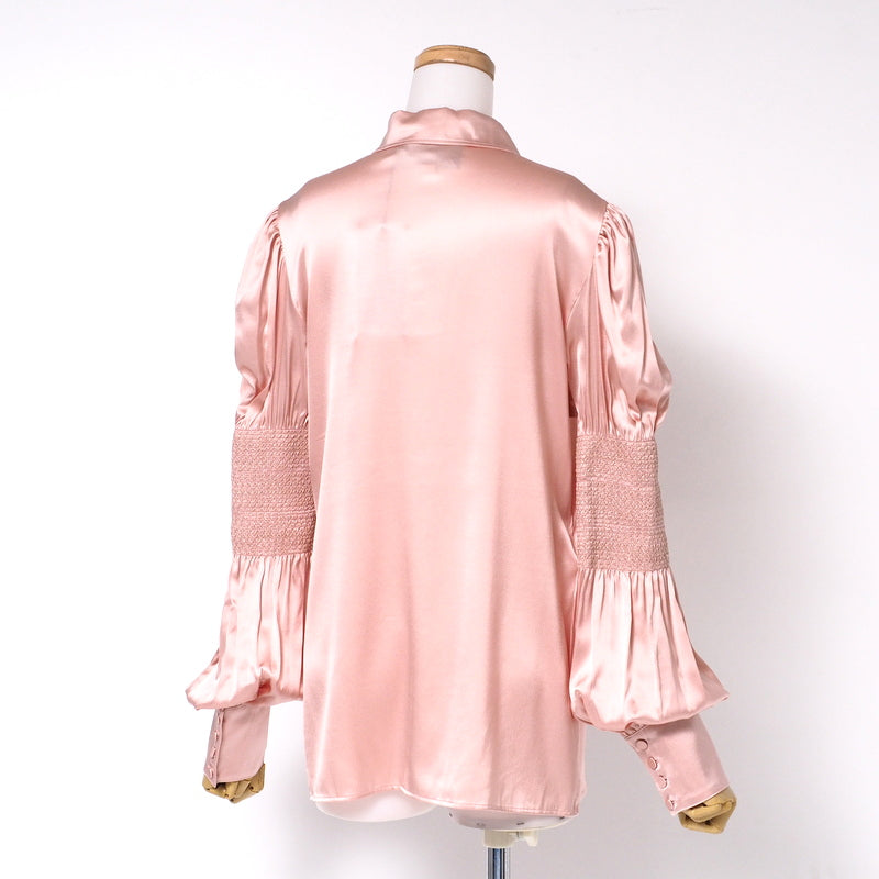 GUCCI blouse 642390 silk pink Women 42 Used Authentic