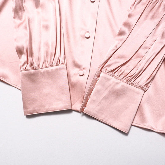 GUCCI blouse 642390 silk pink Women 42 Used Authentic