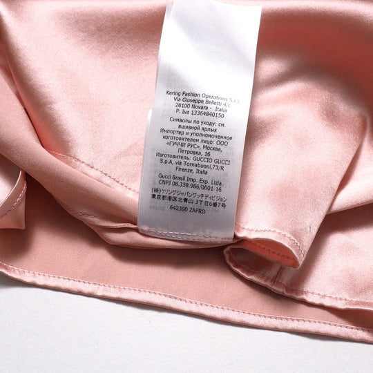 GUCCI blouse 642390 silk pink Women 42 Used Authentic