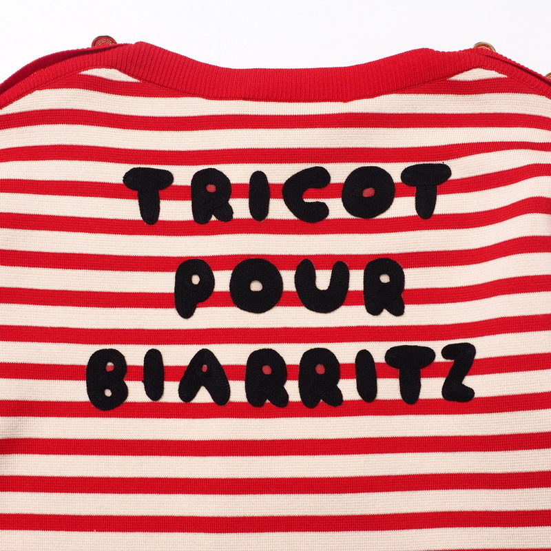 GUCCI sweater 572594 knit Beige / red Women M Used Authentic