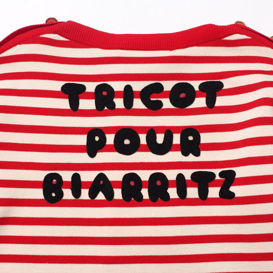 GUCCI sweater 572594 knit Beige / red Women M Used Authentic