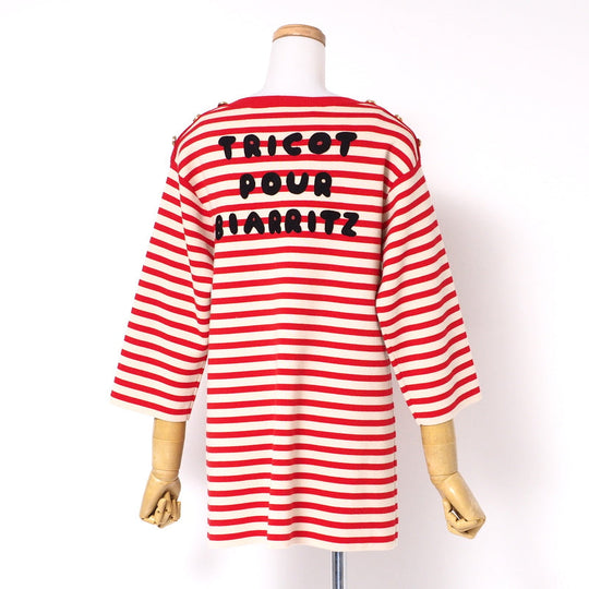 GUCCI sweater 572594 knit Beige / red Women M Used Authentic