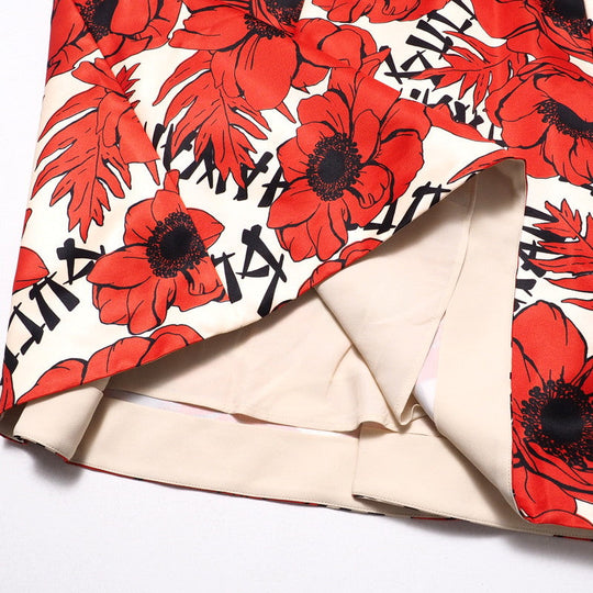 GUCCI one piece 631466 silk Red Women 40 Used Authentic