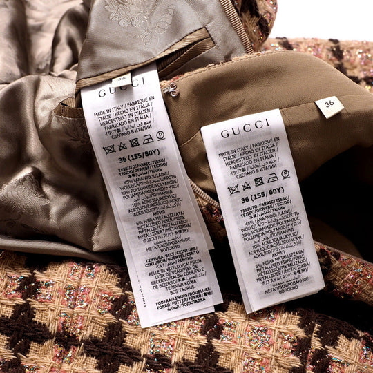 GUCCI suit 664243/677554 tweed multicolor 36 (155/80Y)