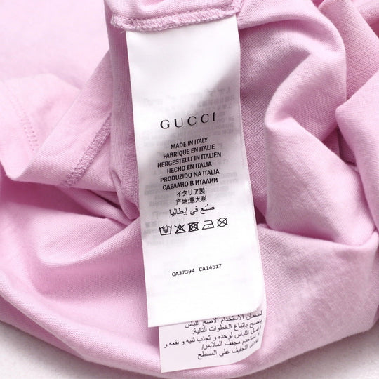 GUCCI Short sleeve T-shirt cotton pink mens M Used Authentic