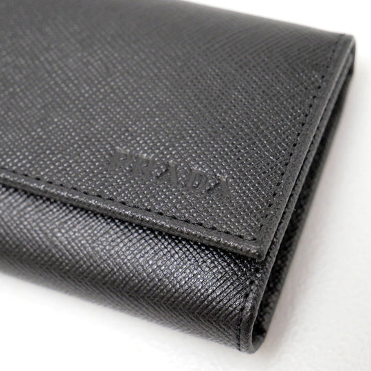 PRADA Key case Key holder  M25U leather black DEPOS unisex(Unisex) Used Authentic