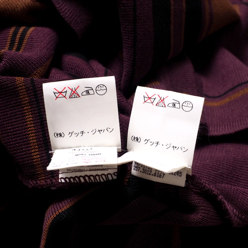 GUCCI ensemble 257-5012-6167/256-5010-6167 cotton purple Women M Used Authentic