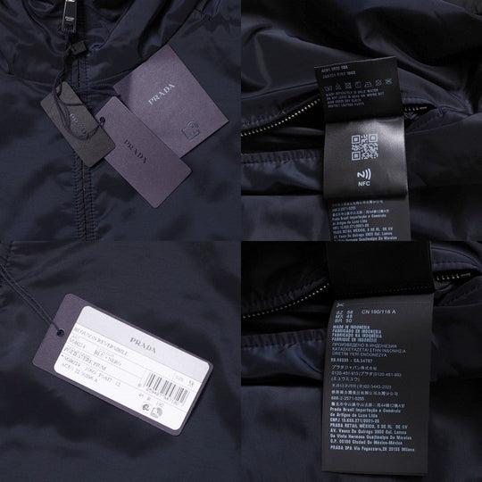 PRADA Jacket SGB224 polyester Navy / Black mens 58 Used Authentic