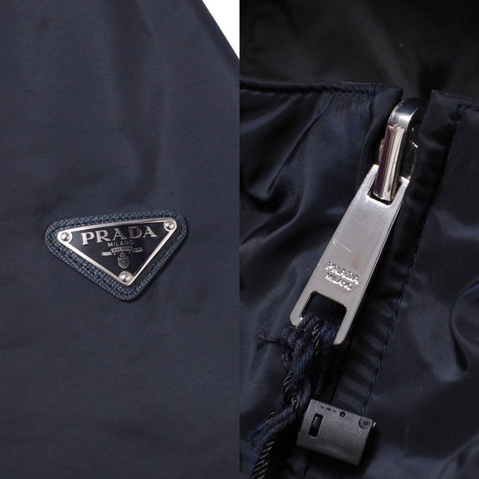 PRADA Jacket SGB224 polyester Navy / Black mens 58 Used Authentic