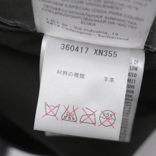 GUCCI skinny pants 360417 lambskin black Women 36 Used Authentic