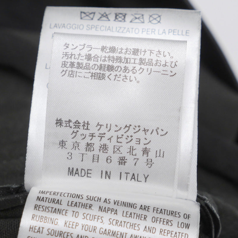 GUCCI skinny pants 360417 lambskin black Women 36 Used Authentic